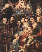 Jacob Jordaens Self-portrait among Parents, Brothers and Sisters oil painting reproduction
